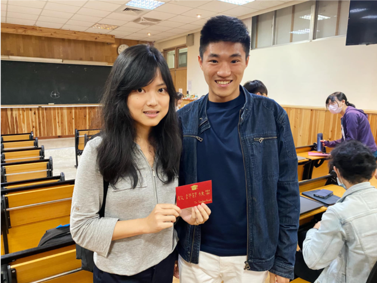 September 2020, Prof. Hsieh’s first Teacher’s Day with her first graduate student David Chang.